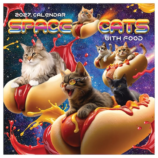 2027 Space Cats Mini Calendar